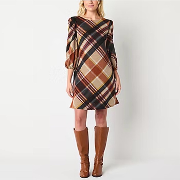 JH Designs Dresses & Skirts - Jessica Howard JH Plaid Dress 3X